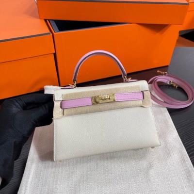 wholesale quality hermes kelly mini ii epson phw bicolor craie match mauve sylvestre